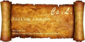 Csillag Leander névjegykártya
